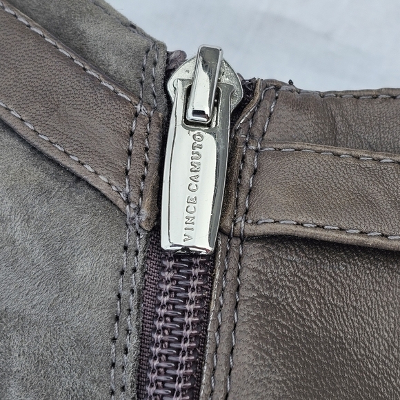 Vince Camuto Vanna Grey suede and leather  almond toe BOOTIES  9 M - Picture 3 of 14